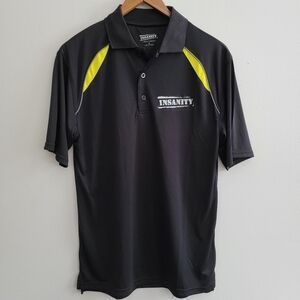 Insanity Beachbody Performance Short Sleeve Golf Fitness Polo Shirt Silky Small